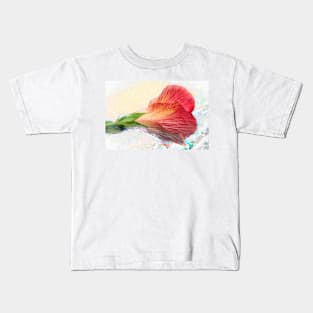 Hibiscus Spilled Paint Kids T-Shirt